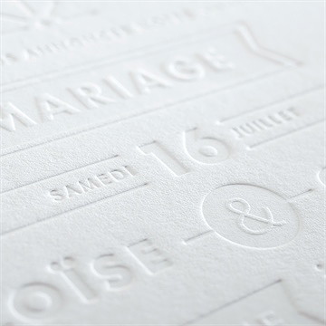 Faire-part mariage prouesse en papier - Détail du faire-part