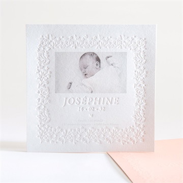Faire-part naissance douceur en papier