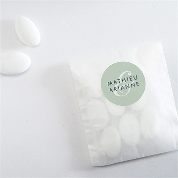 Sticker mariage esquisse argentée - Mise en situation