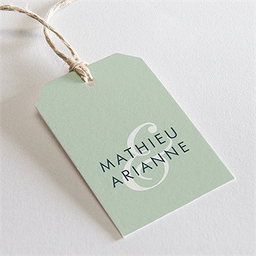 Etiquette mariage esquisse argentée