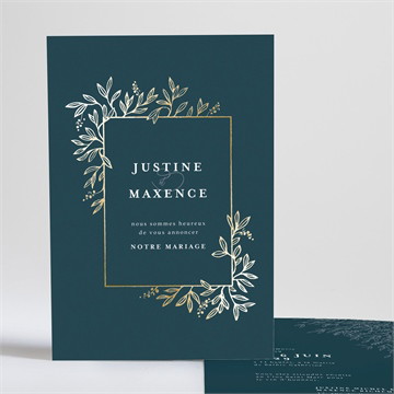 Faire-part mariage bleu royal