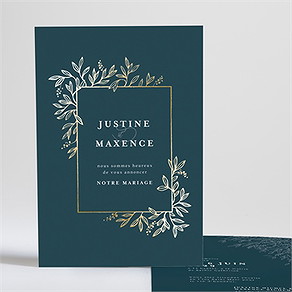 Faire-part mariage bleu royal