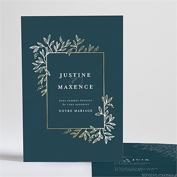 Faire-part mariage bleu royal