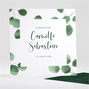 Faire-part mariage fraîcheur végétale