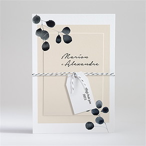 Faire-part mariage contraste
