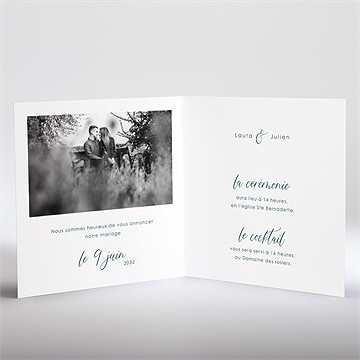 Faire-part mariage love... - Intérieur du faire-part