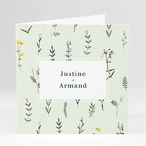Faire-part mariage ambiance printanière