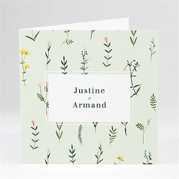 Faire-part mariage ambiance printanière