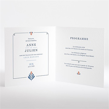 Faire-part mariage so vintage - Intérieur du faire-part