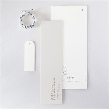 Faire-part mariage élégance - Dos du faire-part