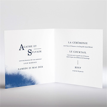 Faire-part mariage belle allure - Intérieur du faire-part