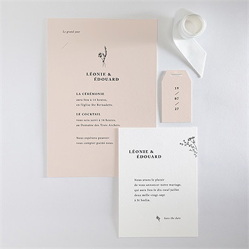 Faire-part mariage delicatesse - Vue d'ensemble