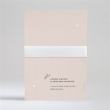 Faire-part mariage delicatesse - Vue de dos