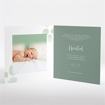 Faire-part naissance aquarelle pastel - Intérieur du faire-part