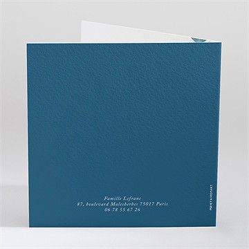 Faire-part naissance feuillage d'aquarelle - Dos du faire-part