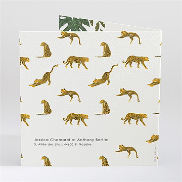 Faire-part mariage coup de griffes - Dos du faire-part