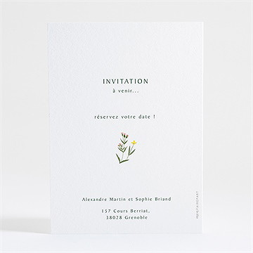 Save the Date mariage la ronde des fleurs - Dos de la carte