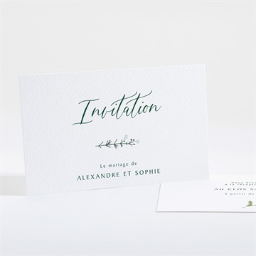 Carton d'invitation mariage la ronde des fleurs