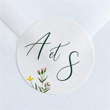 Sticker mariage la ronde des fleurs