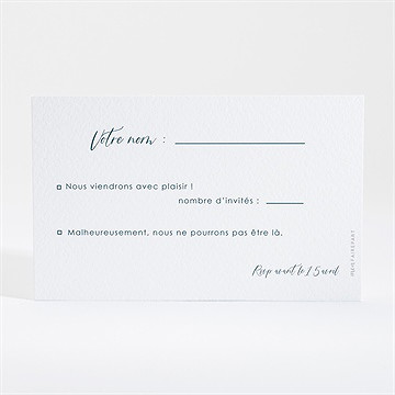 Carton réponse mariage love... - Dos du carton