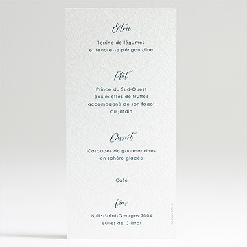 Menu mariage love... - Dos du menu