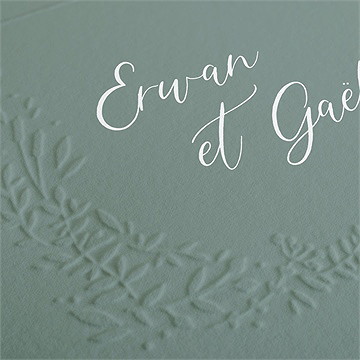 Faire-part mariage elégante poésie - Détail du faire-part