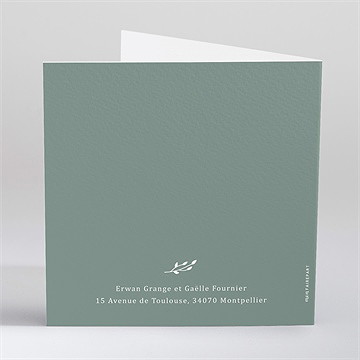 Faire-part mariage elégante poésie - Dos du faire-part