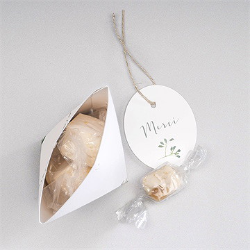 Boîte surprise mariage douceur du pinceau - Intérieur de la boîte