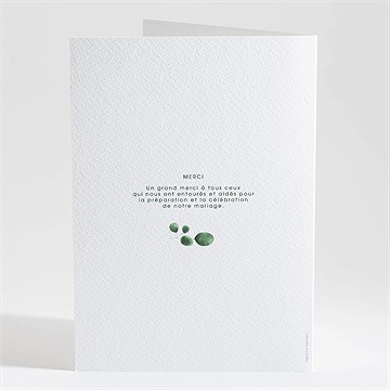 Livret de messe mariage fraîcheur végétale - Dos du livret