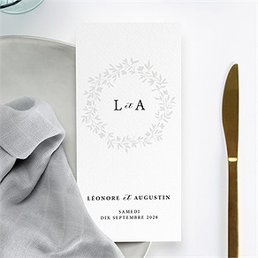 Menu mariage sublime