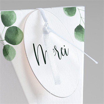 Boîte surprise mariage fraîcheur végétale - Détail de la boîte