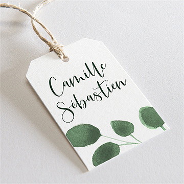 Etiquette mariage fraîcheur végétale