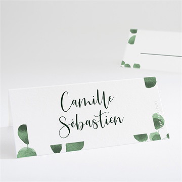 Marque-place mariage fraîcheur végétale