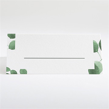 Marque-place mariage fraîcheur végétale - Dos du marque-place