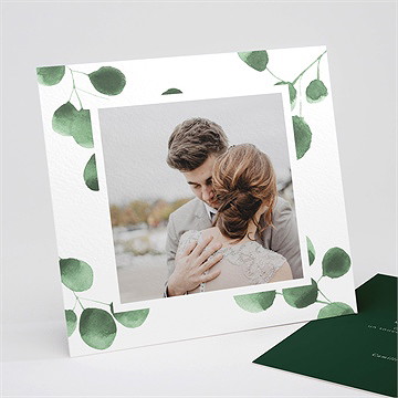 Remerciement mariage fraîcheur végétale