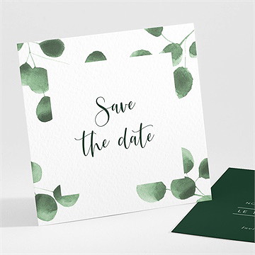 Save the Date mariage fraîcheur végétale