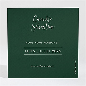Save the Date mariage fraîcheur végétale - Dos de la carte
