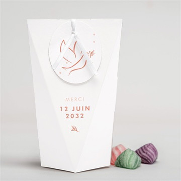 Boîte surprise communion colombe dorée