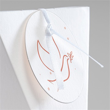 Boîte surprise communion colombe dorée - Détail de la boîte
