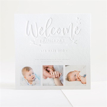 Faire-part naissance première empreinte