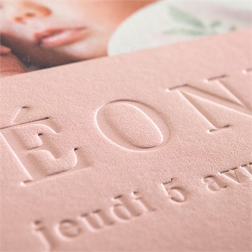 Faire-part naissance sa gravure - Détail du faire-part