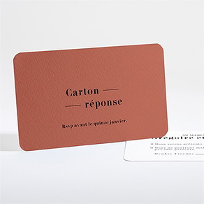 Carton réponse mariage en terracotta