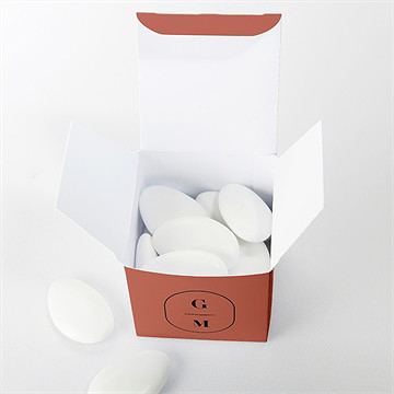 Boîte de dragées mariage en terracotta - Intérieur de la boîte