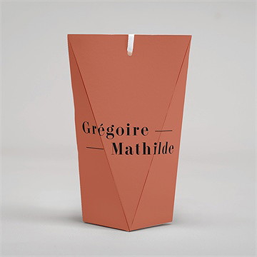 Boîte surprise mariage en terracotta - Dos de la boîte