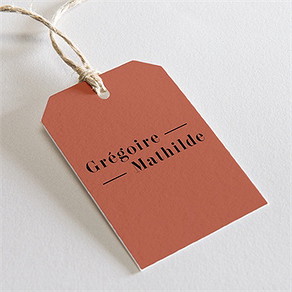 Etiquette mariage en terracotta