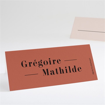 Marque-place mariage en terracotta