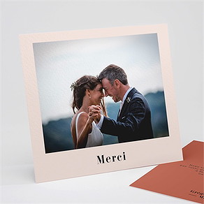 Remerciement mariage en terracotta