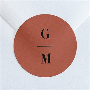 Sticker mariage en terracotta