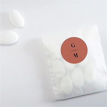 Sticker mariage en terracotta - Mise en situation