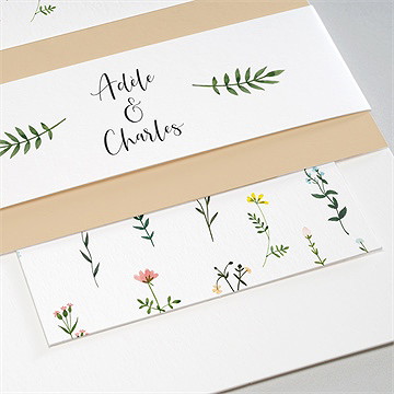 Faire-part mariage joie et couleurs - Détail du faire-part